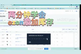 两分钟学会ozon添加库存