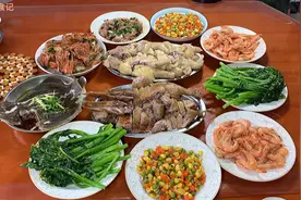 湛江家庭的生日晚餐，丰富的9菜一汤，鸡和鸭特别优质，口感很棒视频封面