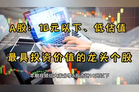 A股：10元以下、低估值概念龙头个股名单！近期有望迎来上涨视频封面