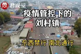 航拍疫情防控下山西临汾刘村镇，东西禁行，309国道南北可通行视频封面