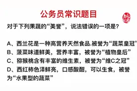 公务员考试，关于果蔬的美誉，哪个说法？视频封面