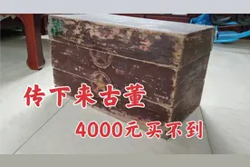 下乡收古董，4000元想捡漏木箱子，一个村里就一个，有收藏价值视频封面