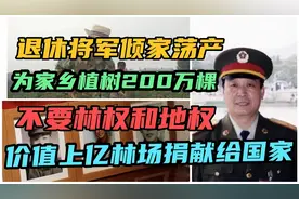 退休将军倾家荡产为家乡植树200万棵，上亿价值的林场捐献国家。视频封面