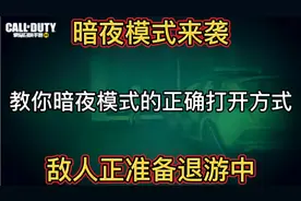 #使命召唤手游#论暗夜模式的正确打开方式，敌人正准备退游中！