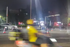 沙口大桥东凤到小榄方向，疫情关卡