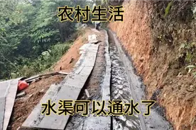 大家一起维修水渠四五天都累坏了，还好终于可以通水救稻田了