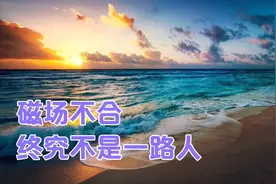 磁场不合的人，即使朝夕相处，也终究不是一路人。视频封面