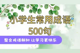 小学生常用成语不用再到处找，500句都在这里，快来替孩子收藏吧