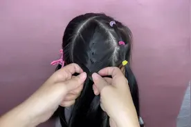 儿童小学发型这样编，不用发饰也可以扎得美美的