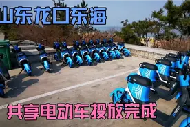 山东龙口东海、共享电动车投放完成、真是方便不少…