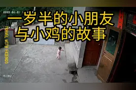 这是一条监控视频，1岁多的小侄女误踩了一只小鸡，会怎么处理呢视频封面