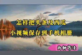 今日头条、西瓜视频看到喜欢的视频不会下载?两种方法分享给你