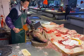 广西北海发现条巨型石斑鱼，112斤重排骨好比猪排，能卖7000块视频封面