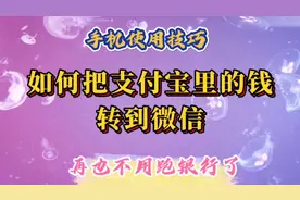 如何把支付宝里的钱转到微信，学会了再也不用跑银行了，简单实用视频封面