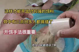老钓鱼人都是这样开饵的，付钩强饵料软粘，其中三点很多人都搞错