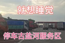 货车司机山东装货去江苏，晚上在淮安古盐河服务区睡觉，太累了视频封面