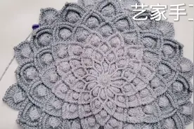 纯手工编织九层莲花坐垫 漂亮还实用45-57教程