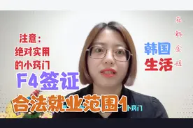 47万多的韩国F4签证的合法就业及对应单纯劳动实用小窍门视频封面
