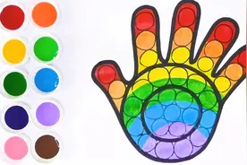 如何简单绘制小手掌教程，儿童亲子简笔画