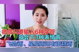 微信只要输入6种字符，就会下3种表情雨，飞吻雨、星星雨和蛋糕雨