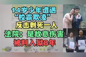 14岁少年遭遇校霸欺凌，反击刺死一人，被判入狱8年，如今已出狱视频封面