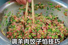 羊肉饺子馅，记住2放3不放技巧，鲜嫩多汁，不膻不腥，太香了视频封面