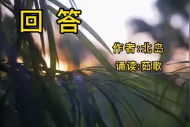 经典诗歌诵读《回答》作者:北岛  卑鄙是卑鄙者的通行证视频封面