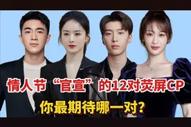 情人节“官宣”的十二对荧屏CP，赵丽颖 杨紫，你最期待哪一对？视频封面