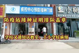 防疫站接种证明排队盖章，学校又通知去认教室，现在上小学太难啦视频封面