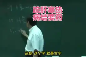 倪海厦：柴胡，疏肝寒热病结要药。