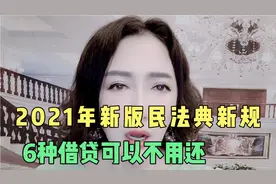 2021年新版民法典新规，有6种借贷可以不用还视频封面