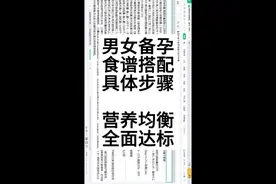 备孕食谱搭配具体步骤~全家人营养解决方案~《健康饮食营养表格》视频封面