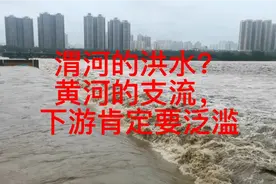 渭河的大洪水？陕西咸阳段，好可怕的洪水，这是黄河的支流