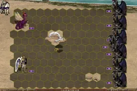 英雄无敌3征服地狱 加护盾硬杠300黑龙，拿到先知剑。