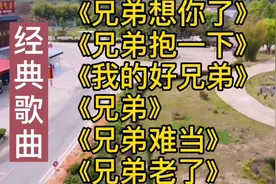 经典歌《兄弟想你了》《兄弟抱一下》《我的好兄弟》《兄弟难当》