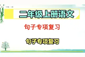 二年级上册语文句子专项复习视频封面