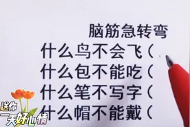脑筋急转弯，什么鸟不会飞，什么包不能吃，什么笔不写字，猜一猜