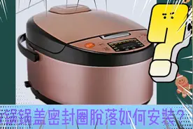 电饭锅内盖上密封圈脱落需要换新吗？看看视频轻松搞定。