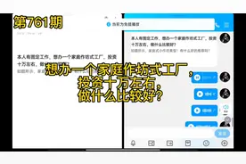 想办一个家庭作坊式工厂，投资十万左右，做什么比较好？视频封面