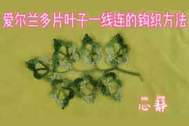 合集  爱尔兰多片叶子一线连的钩织方法，拼接爱尔兰衣服特漂亮视频封面