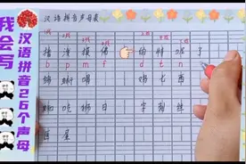 一年级汉语拼音23个声母表,23个声母的规范书写,边读边写能熟记.