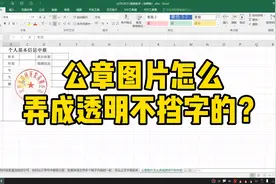 公章图片怎么弄成透明不挡字的？