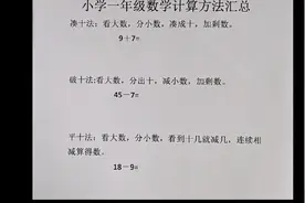 小学一年级数学计算方法汇总，赶紧收藏起来好好复习吧视频封面