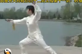 邱慧芳大师教你四十二势太极剑第十一势：转身下刺