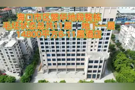 海南海口市市中心整栋楼占地面积14800，1至5层通铺，6至11酒店！