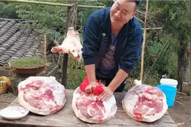 这样腌制火腿盐味轻好保存不会臭，现场教你一招，一学就会