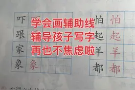 学会画辅助线，辅导孩子写字不焦虑！