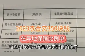 新农合在异地住院花了五千多看看能报销多少，这是住院4天的费用视频封面