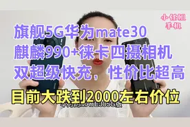 旗舰5G华为mate30，大跌到2000左右价位，麒麟990+徕卡四摄相机！视频封面