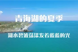 青海湖的水和蓝天连接在一起，形成了天水一色的美丽景象。视频封面